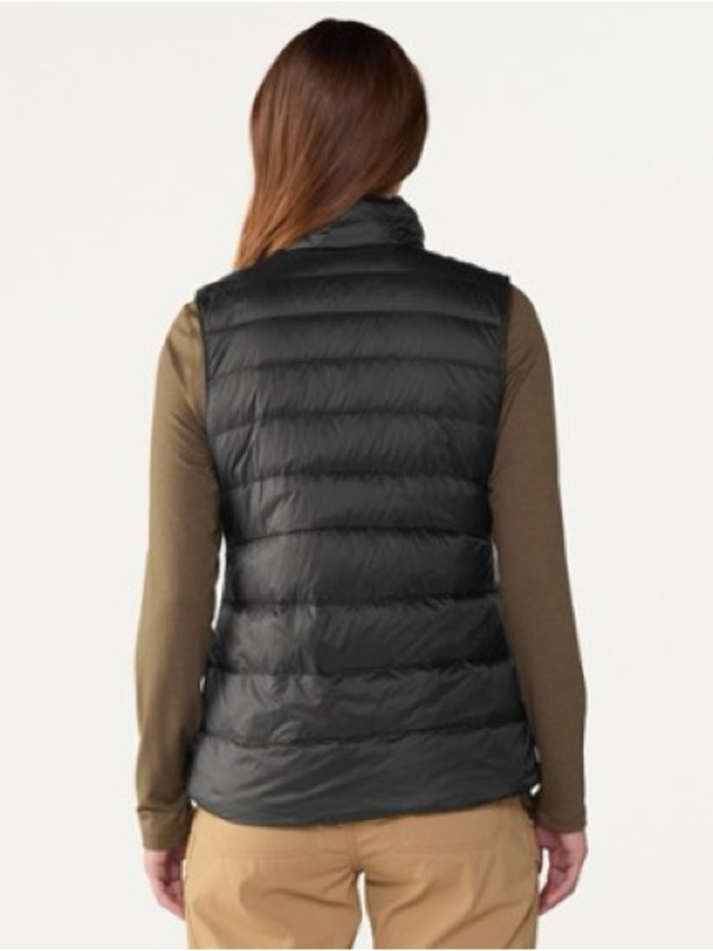 Women's XL REI Co-op  Black Down Puffer Vest Jacket Quilted Full-Zip